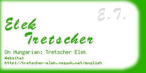 elek tretscher business card